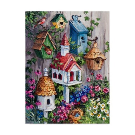 Trademark Fine Art Barbara Mock 'Birdhouse Cottage' Canvas Art, 24x32 ALI38994-C2432GG
